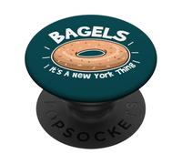 NYC Lover Bagels It's a New York Thing Bagels Funny Bagels PopSockets PopGrip Adhesivo