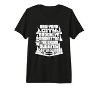 NYC New York City Boroughs Skyline Brooklyn Manhattan Camiseta Premium