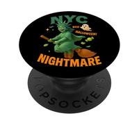 NYC Nightmare Halloween Design - cuteStatue of Liberty Witch PopSockets PopGrip Adhesivo