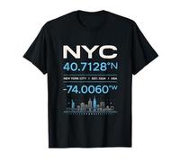 NYC Nueva York Coordina el diseño de Identidad de la Ciudad mínima Camiseta