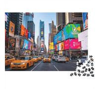 NYC Street Puzzle 1000 Piezas Reciclado Paper Neon New York Puzzle for Boy & Girl Ages 6 Years Up Juego Educativo Challenge Fun Juego de Familia 52x38cm/1000pcs