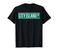 NYC Street Signs City Island Ave para Hombres y Mujeres Camiseta