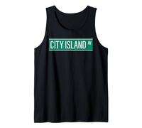 NYC Street Signs City Island Ave para Hombres y Mujeres Camiseta sin Mangas