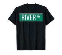 NYC Street Signs River Ave Bronx para Hombres y Mujeres Camiseta