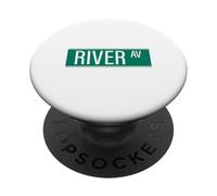 NYC Street Signs River Ave Bronx para Hombres y Mujeres PopSockets PopGrip Adhesivo