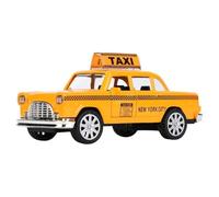 Nyc Taxi En Modelo De Cabina Amarilla, 1:32 Aleación Fundida A Presión Vintage New York Taxi Pull Back Vehículos Con Puertas De Sonido Y Luz, Juguete Coleccionable Para Niños (Tipo A)