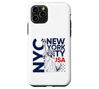 NYC tee Shirts New York City Statue of Liberty with USA Flag Carcasa para iPhone 11 Pro