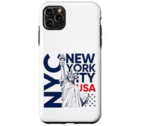 NYC tee Shirts New York City Statue of Liberty with USA Flag Carcasa para iPhone 11 Pro MAX