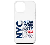 NYC tee Shirts New York City Statue of Liberty with USA Flag Carcasa para iPhone 12 Pro MAX
