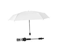 NYCBZ Sombrilla de Playa con Abrazadera, Ligera, Plegable, 90 cm de diámetro, for Silla de Patio, Muebles de Exterior, Accesorios for Cochecito, Color Negro(Beige)