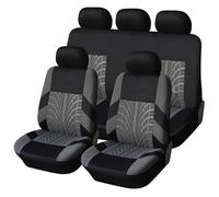 NYCH Coche Fundas Asientos para Volvo V40 2012 2013 2014 2015 2016 2017 2018 2019,Delanteros Y Traseros Juegos Cubreasientos Protección Accesorios,A/Grey