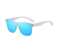 NYDIIDNX Polarized sunglasses, driving night vision glasses, integrated goggles(3019WhiteFrameIceBlue)