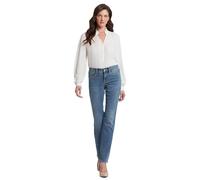 NYDJ Women's Petite Marilyn Straight Jeans In Premium Lightweight Denim, Heyburn Wash, 14P
