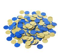 Nydotd 400 círculos de confeti de papel con purpurina para decoración de fiesta de graduación, boda, cumpleaños, jubilación, fiesta temática, decoración de mesa (dorado y azul marino)