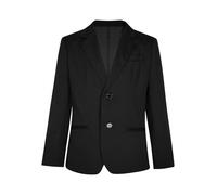 Nyeemya Blazer para Niños Formal Slim Fit Chaqueta de Traje Recto de Manga Larga Abrigos Traje de Novio para Boda Ceremonia Fiesta Outfits Negro 13-14 años