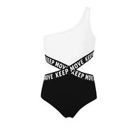 Nyeemya Brasileño Bañador Niña Un Hombro Traje de Baño de una Pieza Ahuecar Trikini Swimsuit Piscina Vacaciones Negro 6 años