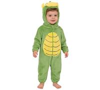Nyeemya Disfraz de Mono para Bebés Unisex Mameluco Pelele de Polar de Franela Cálido Ropa de Dormir Pijamas con Capucha Traje de Animales de Cosplay Dinosaurio verde B 18-24 meses