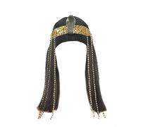 Nyeemya Disfraz Egipcia Mujer Adulto Cleopatra Pelucas largas Collar de cuello Para de Cosplay Fiesta 2 piezas M