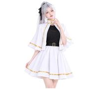 Nyeemya Mujer Ropa Anime Kawaii Mujeres Vestidos Cosplay Disfraz Con Capa | Para Disfraz Elfo Cosplay,Conjunto Vestido Halloween,Capa Con Cuello Alto,Teatro,Vacaciones,Regalo De Cumpleaños,Rave