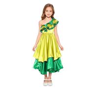 Nyeemya Niña Vestido De Flamenco Español Ropa Baile Festivales Traje Bailarín Carnaval Presentación Festival Amarillo 7-8 años