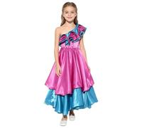 Nyeemya Niña Vestido De Flamenco Español Ropa Baile Festivales Traje Bailarín Carnaval Presentación Festival Rosa 11-12 años