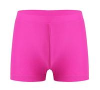Nyeemya Pantalón Corto Deportivo Niñas Shorts Leggings Pantalones de Deporte Gimnasio Danza Fitness Running Short Rosa Caliente E 9-10 años