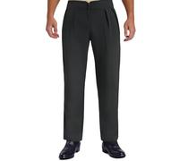 Nyeemya Pantalones de Danza para Hombres Adultos, Alto Talle y Elásticos, Modernos para Fiestas de Baile y Samba Negro XL