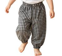 Nyeemya Pantalones Verano Bebé Niña Sudaderas con Rayas Pantalón Deporte Bloomers Algodón Lindo Vacaciones Negro 12-18 Meses