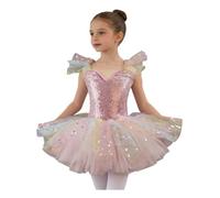 Nyeemya Ropa De Ballet para Niña Body Clásico Competiciones Actuación Aprendiz Cuero Toalla Gracia Rosa 2-3 años