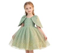 Nyeemya Vestido Damas Honor Niña Tule Traje De Baile para Escena Primeras Comuniones Sesiones Fotos Artísticas Verde 3-4 años