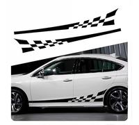 NYFDUAH Pegatinas de Rayas Laterales para Coche, para Renault Clio Ⅴ Hatchback 2019-2025 Adhesivos Reflectantes para Coches, Adhesivos Vinilo modificados con Rayas,Black