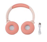 NYFEIZI Bluetooth Headphone Stereo Heavy Bass Lossless Rechargeable Wireless Headset 3.5mm Port for Sports Gaming (Rosa)