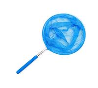 NYFEIZI Hand Leaf Skimmer Net Telescopic Pole Swimming Pool Fine Mesh Skimmer Rake Net with Quick Connection for Above Ground Pools Spas Ponds Metal Plastic Construction (Circular)