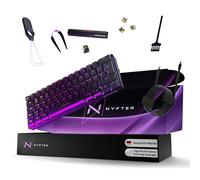 Nyfter - 60% Gaming Keyboard - Doble atenuación, interruptores pre-lubed Gateron amarillo, hot swappable, iluminación 100% RGB, ISO DE Layout NYFBOARD GEN2 Gaming teclado