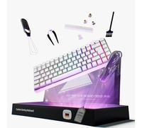 Nyfter - 75% Gaming Keyboard - Doble atenuación, interruptores pre-LUBED Gateron amarillo, HOTSWAPPABLE, iluminación 100% RGB, ISO DE Layout NYFBOARD GEN2 Teclado Gaming