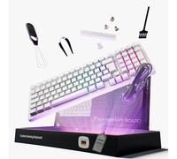 Nyfter - 98% Gaming Keyboard - Doble atenuación, interruptores pre-Lubed Gateron Yellow Switches, HotSWAPPABLE, iluminación 100% RGB, ISO DE Layout NYFBOARD GEN2 Gaming Teclado