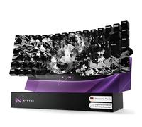 Nyfter - Keycaps Premium Koi Blossom ISO 60% y 75% Custom Keycaps ISO Layout para teclados mecánicos (negro, 75%)