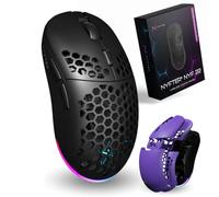 Nyfter - NYF22 Wireless Gaming Mouse Ultraligero 75g Potente con 400mA 19K DPI, 400 IPS 1000 Hz 50h Duración de la batería Duradera Dos Cases intercambiables Incluye