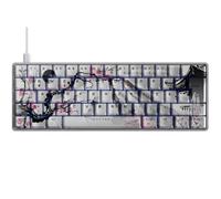 Nyfter - Teclado gaming - NYFBOARD GEN2 Gaming Computer Teclado - Con PBT Sublimación Keycaps Sakura - HOT-SWAPPABLE mecánica retroiluminación RGB ISO DE para jugadores (Sakura White, 60%)