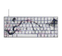 Nyfter - Teclado gaming - NYFBOARD GEN2 Gaming Computer Teclado - Con PBT Sublimación Keycaps Sakura - HOT-SWAPPABLE mecánica retroiluminación RGB ISO DE para jugadores (Sakura White, 75%)