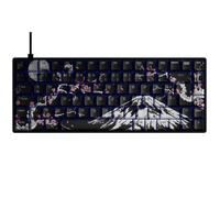 Nyfter - Teclado para gaming - NYFBOARD GEN2 Gaming Computer Teclado - Con PBT Sublimación Keycaps Sakura - HOT-SWAPPABLE mecánico retroiluminación RGB ISO DE para jugadores (Sakura Black, 75%)
