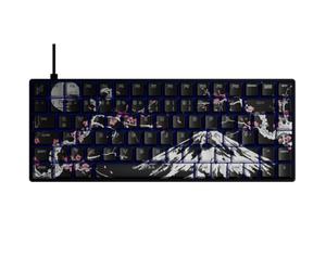 Nyfter - Teclado para gaming - NYFBOARD GEN2 Gaming Computer Teclado - Con PBT Sublimación Keycaps Sakura - HOT-SWAPPABLE mecánico retroiluminación RGB ISO DE para jugadores (Sakura Black, 75%)