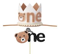 NYGGTYK 1 1Er Sombrero De Cumpleaños Y 1 Tarta De Pastel Inserto, Lindo Sombrero De Cumpleaños, Decoraciones De Fiesta De Cumpleaños, Accesorios De Fotos.