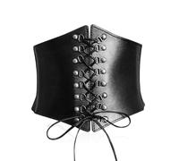 NYGGTYK 1 cinturón de corsé negro, corsé pirata para mujer, ropa de estilo gótico, cintura elástica, adecuado para la adaptación diaria de la ropa, juegos de rol, Negro , Gesamtlänge 65 cm, Breite