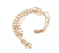 NYGGTYK 1 diadema de perlas blancas, diadema bohemia, multicapa, con borlas de perlas, tocado para novia, diadema blanca, adecuada para bodas, bailes de disfraces, cosplay