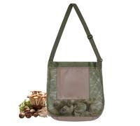 NYGGTYK 1 Pieza De Bolsas De Almacenamiento De Champiñones Verdes, Bolsa De Malla Transpirable, Bolsa De Almacenamiento Multifunción Plegable, Bolsa De Hombro Ajustable.