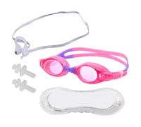 NYGGTYK 1 Pieza De Gafas De Natación para Niños, 1 Par De Tapones para Los Oídos, 1 Pieza De Clip De Nariz Y 1 Pieza De Gafas De Natación, Gafas De Natación Ajustables, Equipo De Natación