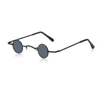 NYGGTYK 1 pieza Gafas de montura pequeñas, gafas de sol retro, gafas de sol para mujer, gafas de montura redonda, gafas de metal, gafas de sol hip-hop, gafas de sol de moda, adecuadas para cumpleaños,