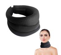 NYGGTYK 1 soporte cervical de tres niveles, cuello corrector de vértebra cervical, cuello ajustable, soporte para el cuello, cuello corrector de cuello delantero, cuello antiarco (negro)