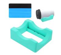 NYGGTYK 1 soporte de silicona para vasos, antideslizante, soporte para vasos con raspador, perfecto para arte en vidrio y manualidades, adecuado para tazas de cualquier tamaño